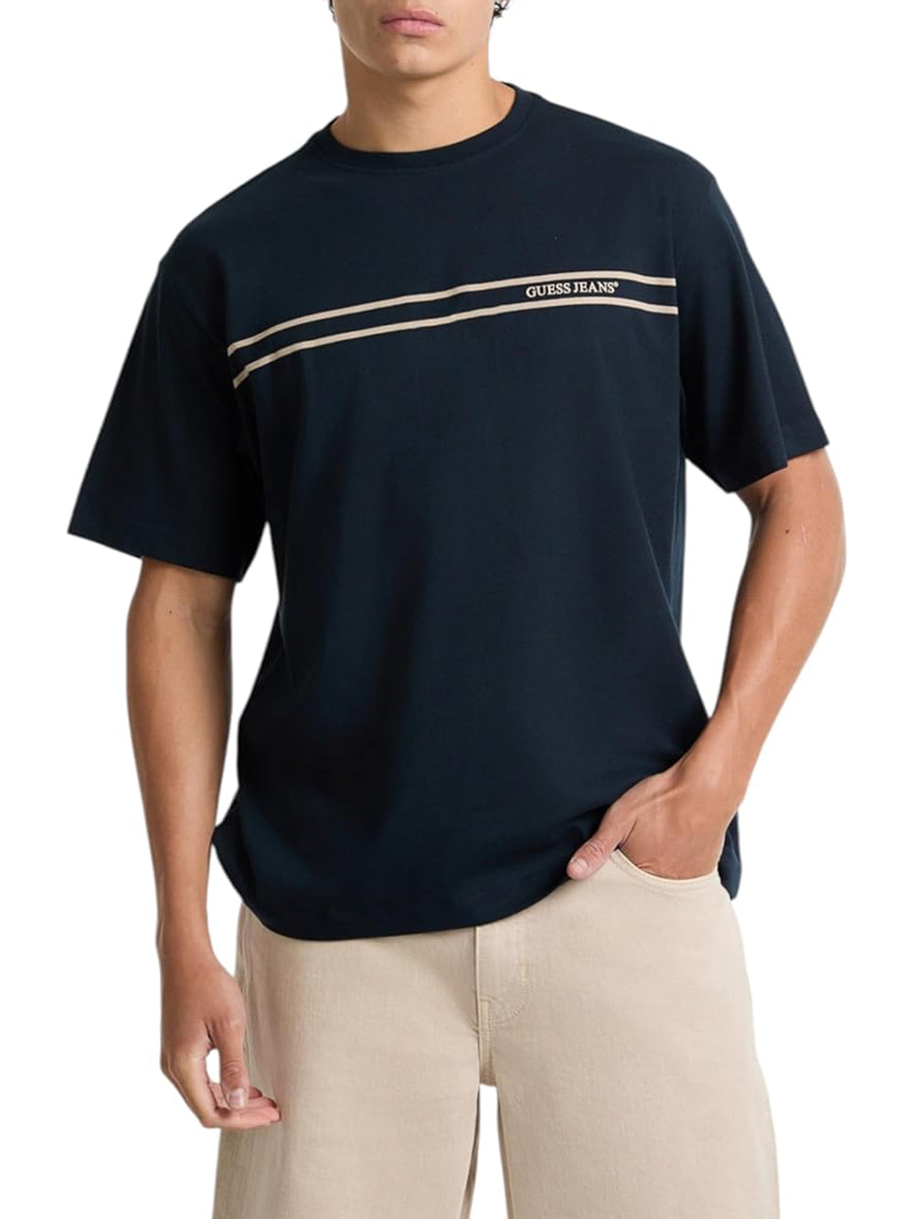 GUESS JEANS T-shirt Uomo Mod. M5RI78 KCPQ1 A71W Blu