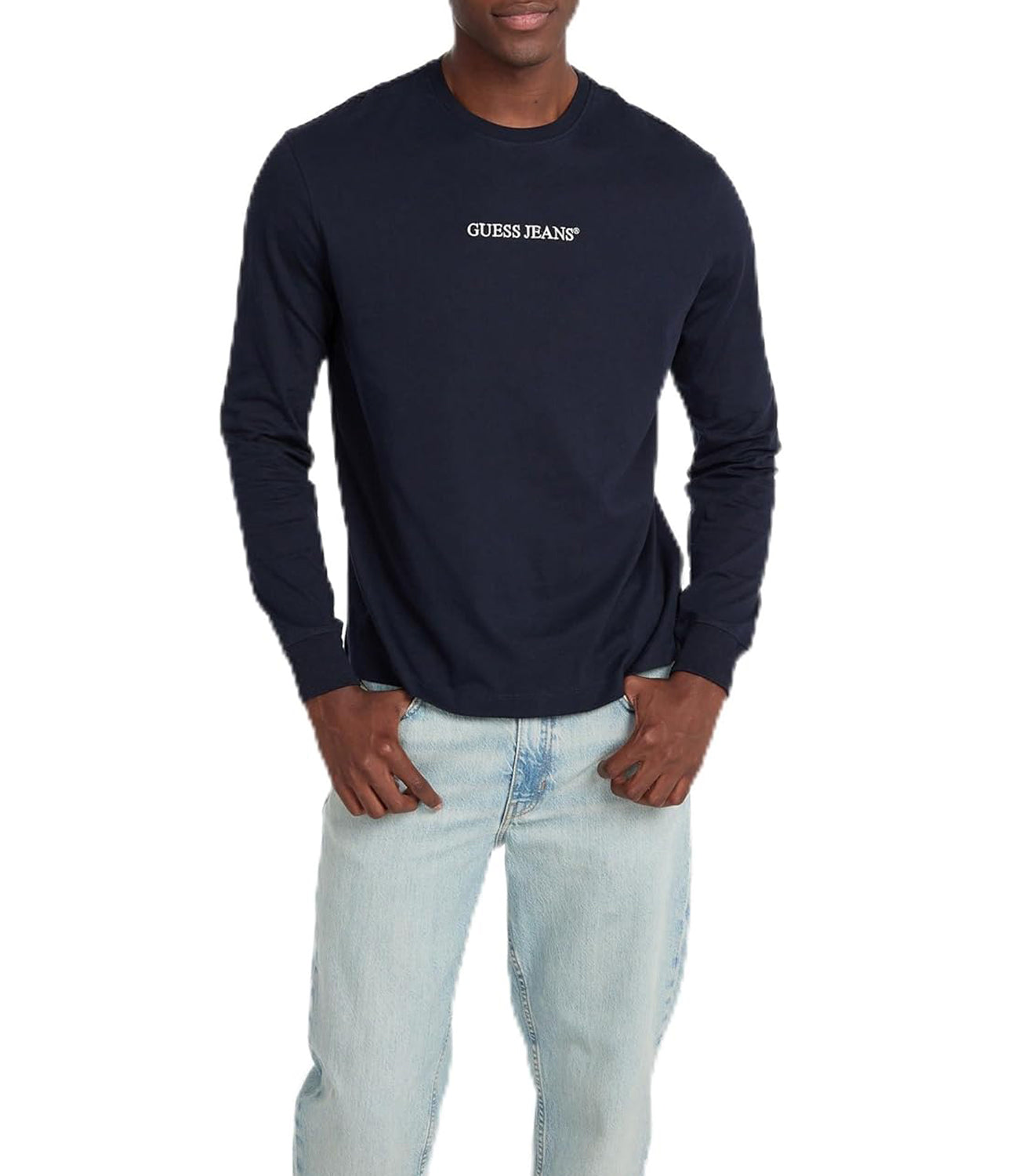 GUESS JEANS T-shitr Maniche Lunghe Uomo Mod. M5RI84 K8HM0 A71W Blu