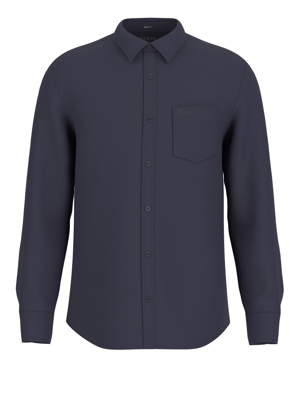 Camicia Classica Guess Napa Linen da Uomo - Blu