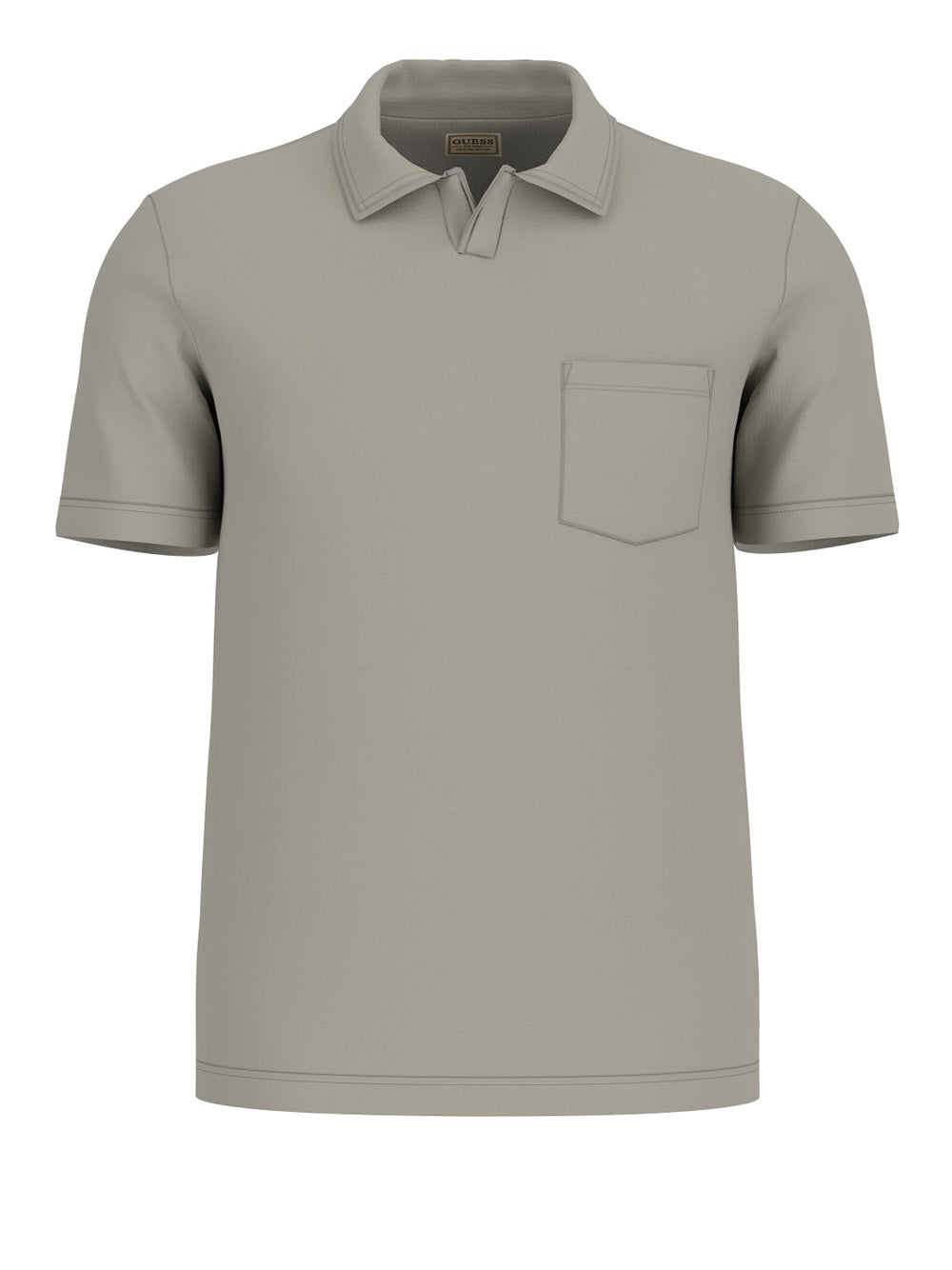 Polo Guess Org Cotton Slub da Uomo - Beige