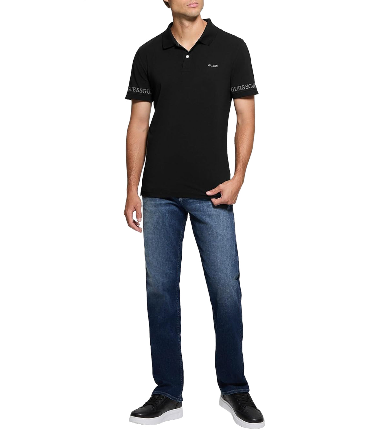 Guess Polo Manica Corta Uomo Mod. M5RP66 J1314 JBLK Nero