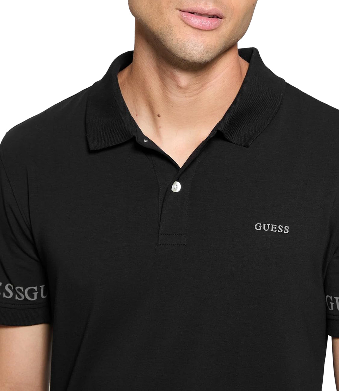 Guess Polo Manica Corta Uomo Mod. M5RP66 J1314 JBLK Nero