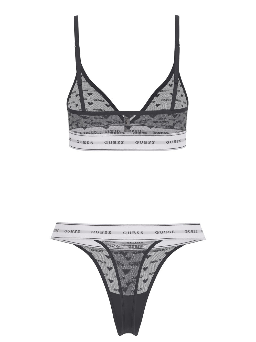 Coordinato Intimo Guess Lisa Triangle Thong da Donna - Nero