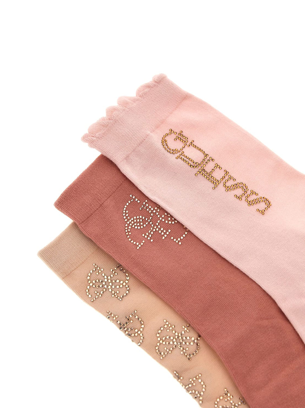 Calzini Guess 3 Pack Fantasy Rhinestones da Donna - Rosa