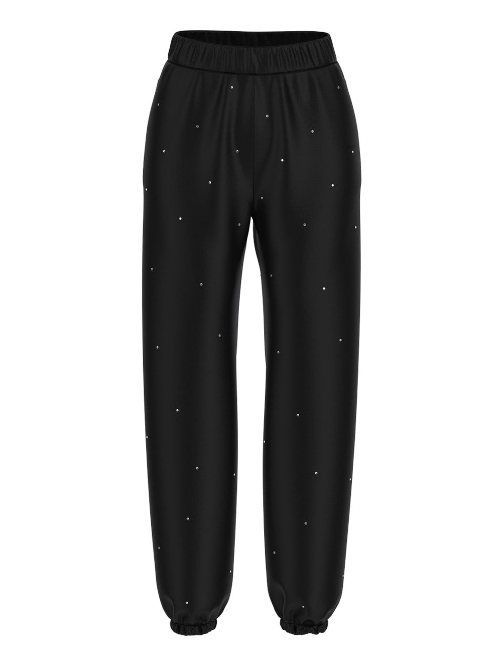 Pantalone Jogger Guess Rhinestones da Donna - Nero