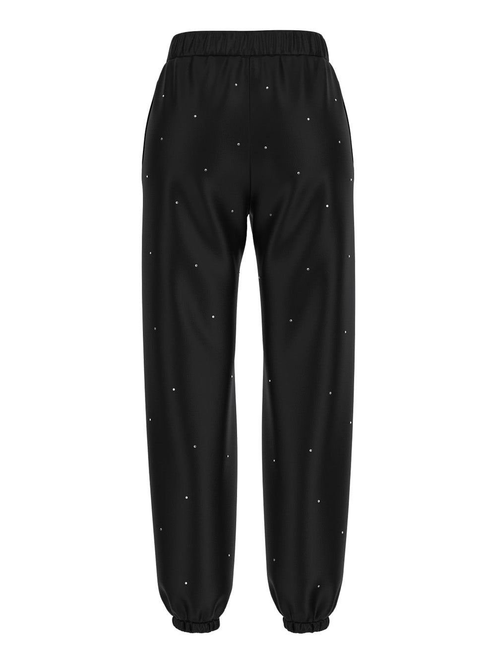 Pantalone Jogger Guess Rhinestones da Donna - Nero