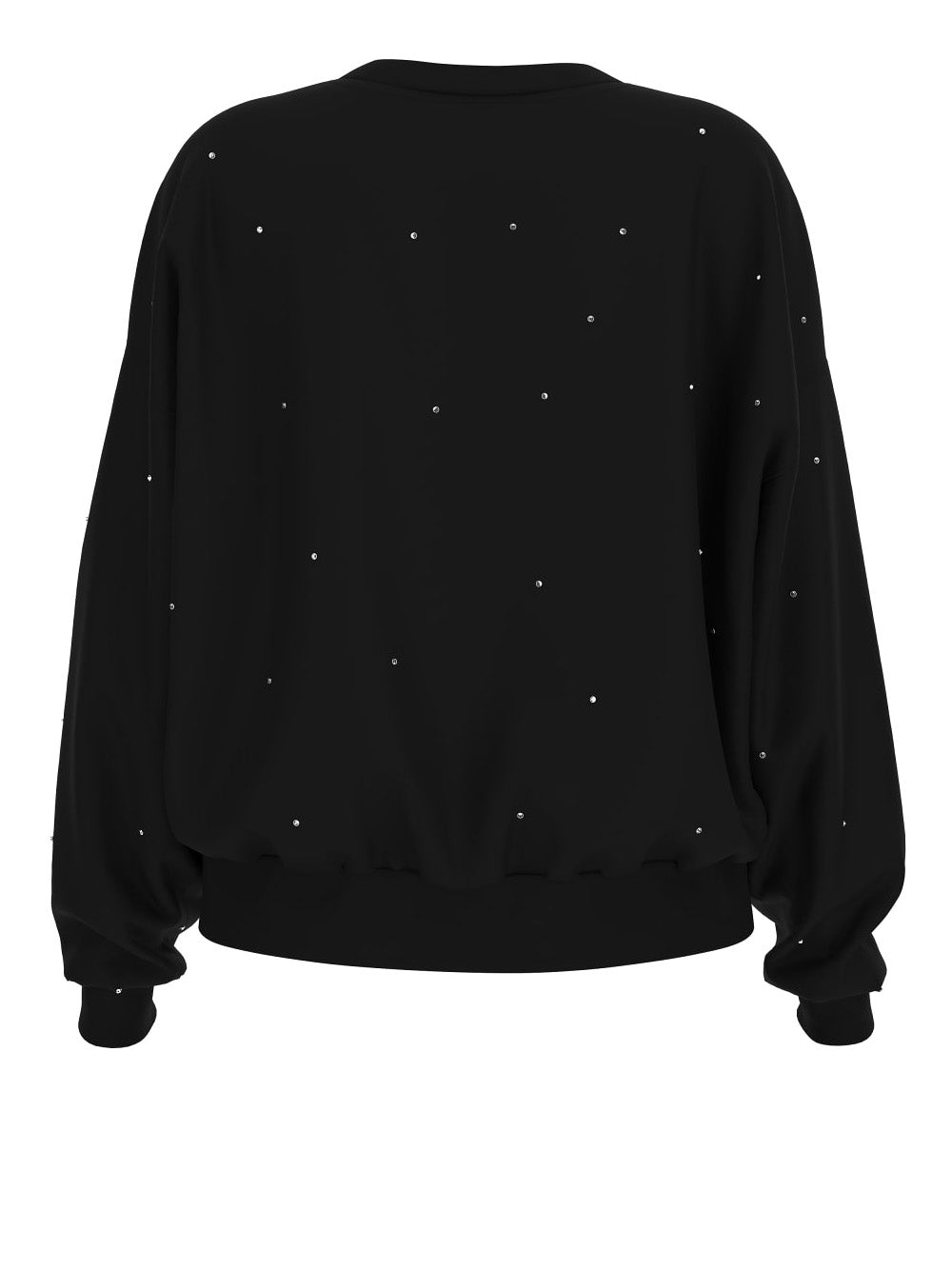 Felpa Guess Rhinestones da Donna - Nero