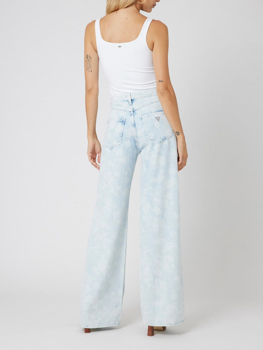 Jeans Wide Guess Bellflower da Donna - Denim