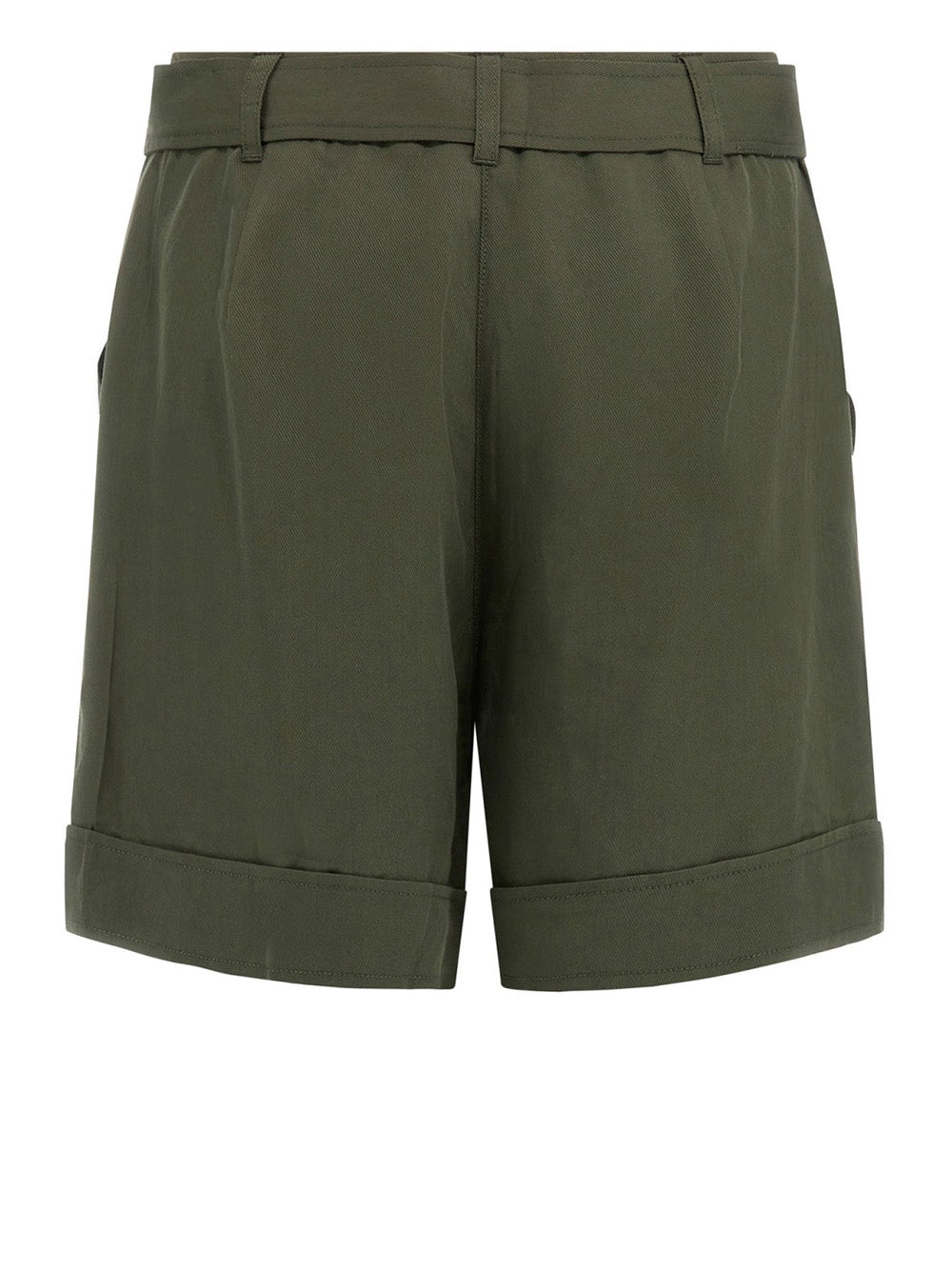 Shorts Guess New Nina Belted da Donna - Verde