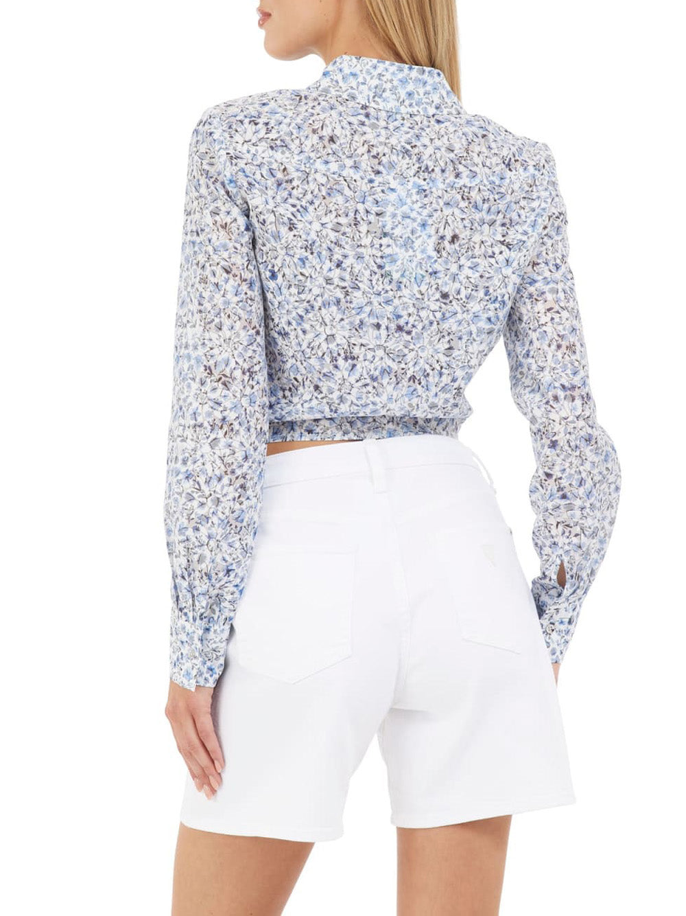 Camicia Fantasia Guess Adelaide Bow da Donna - Floreale Multicolore