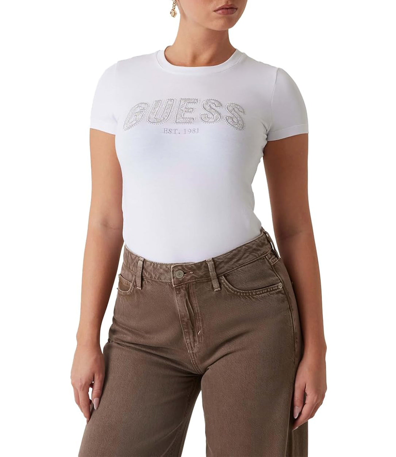 Guess T-shirt Donna Mod. W5GI04 J1314 G011 Bianco