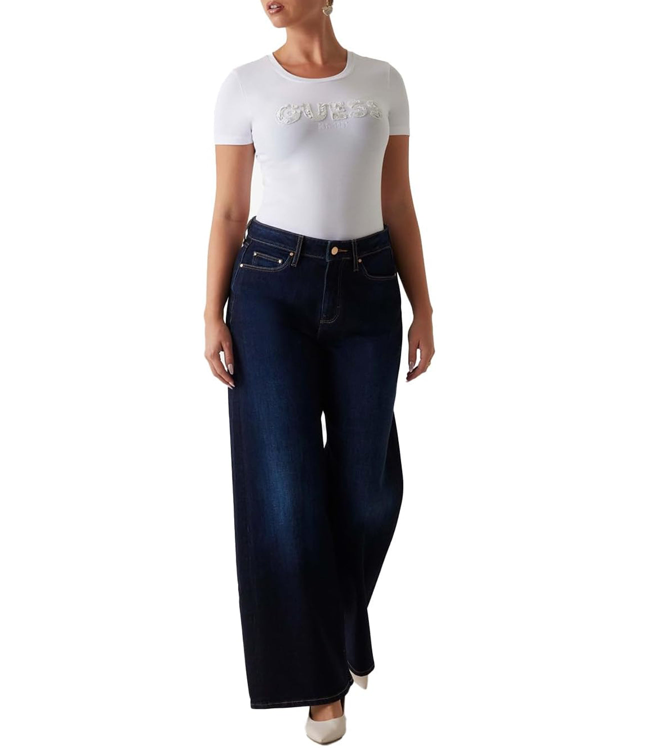 Guess T-shirt Donna Mod. W5GI17 J1314 G011 Bianco