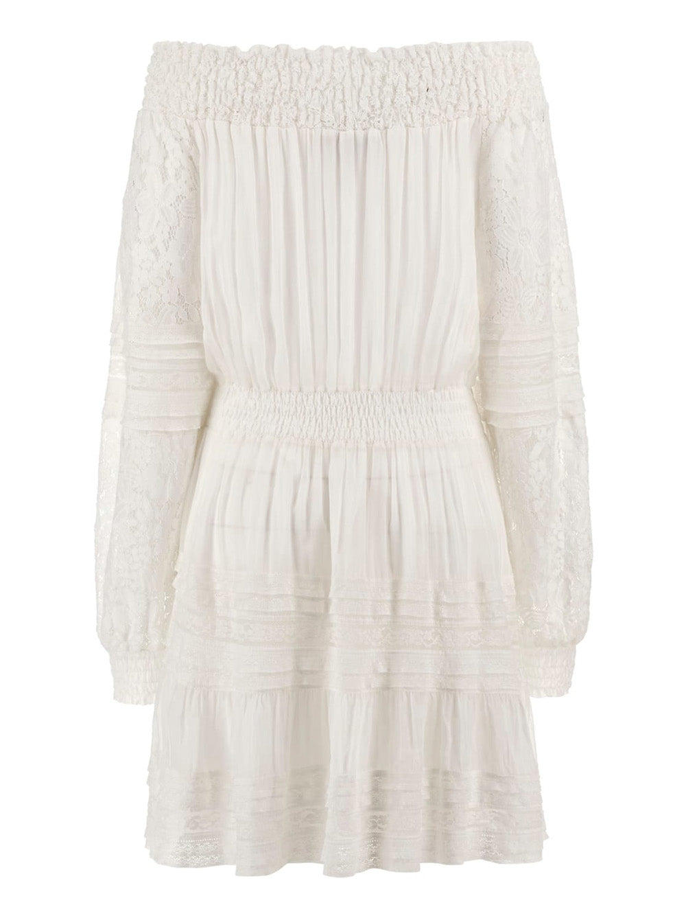 Vestito Mini Guess Audrey Off Shoulder da Donna - Bianco