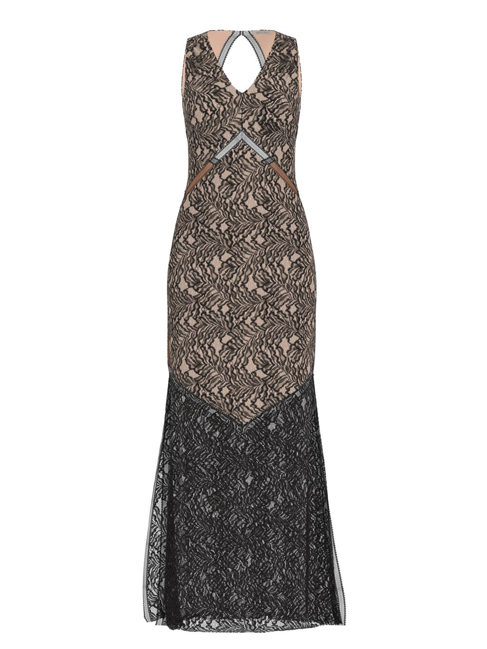Vestito Longuette Guess Christel Lace da Donna - Nero
