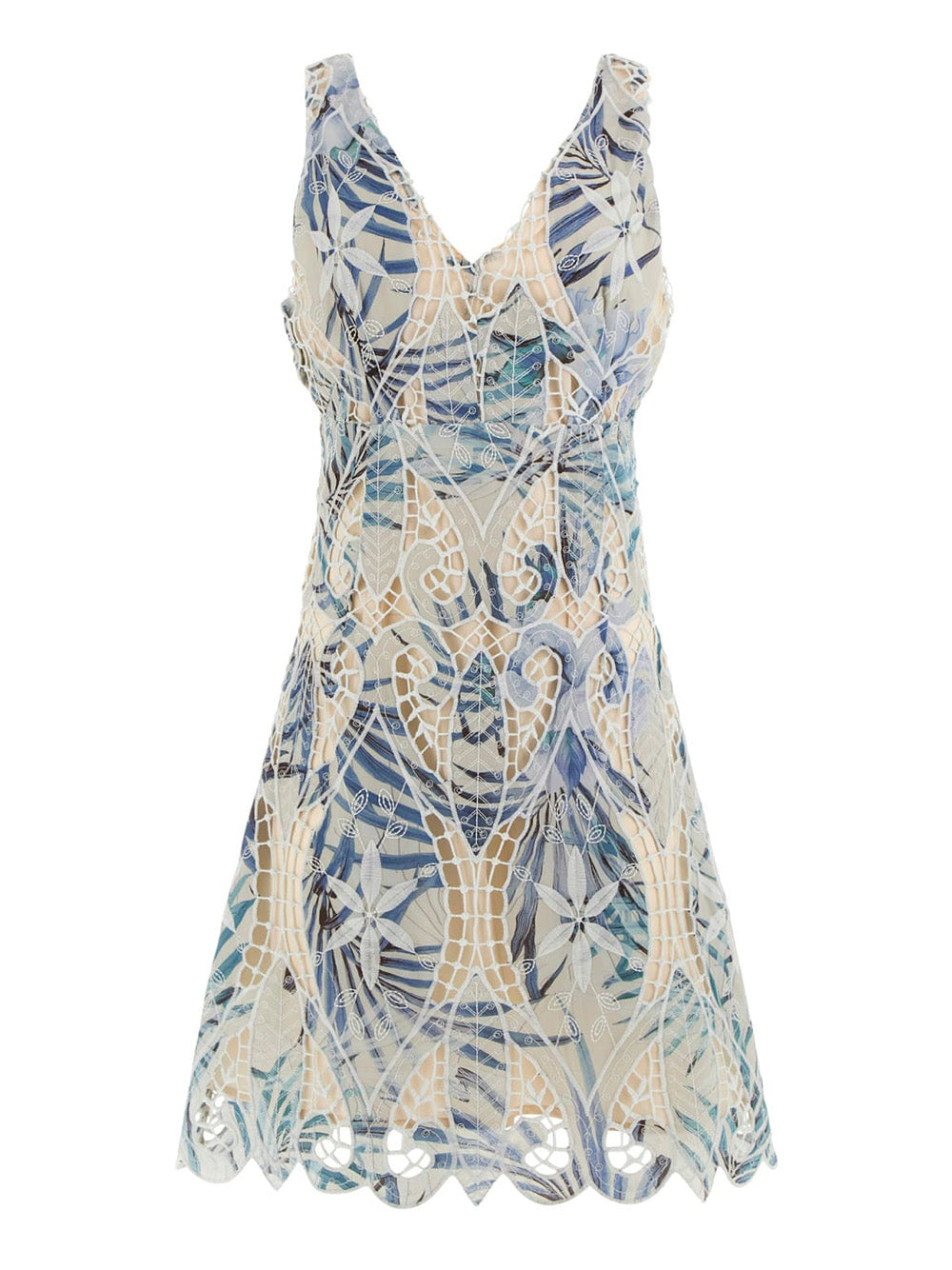 Vestito Mini Guess Anastasia Lace da Donna - Blu Multicolore