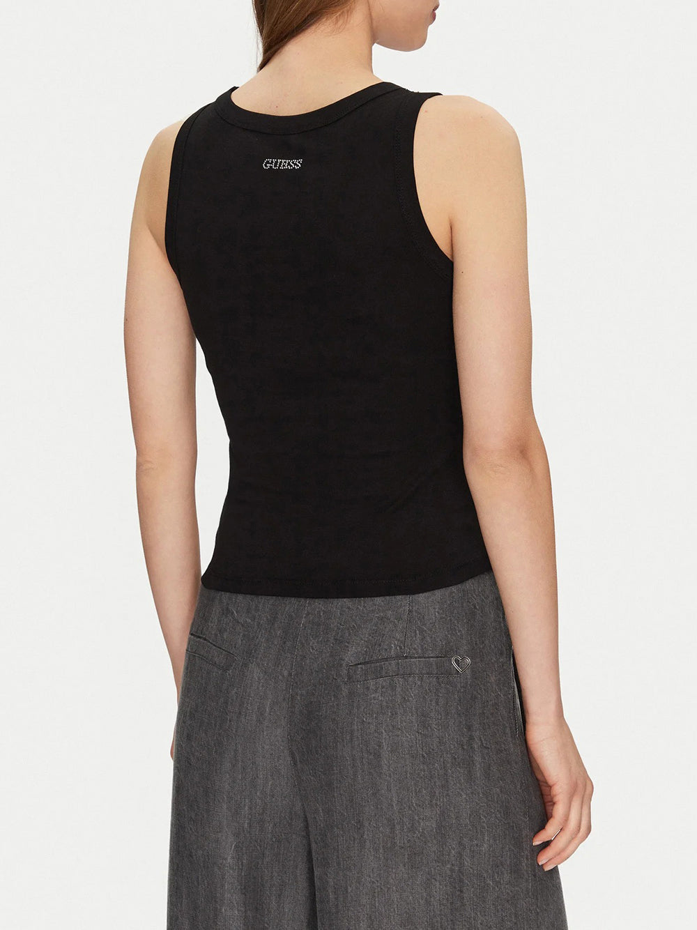 Canotta Guess Alexia Sequins da Donna - Nero