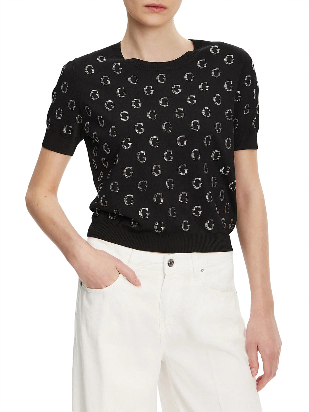 Maglia Guess Jasmine da Donna - Nero