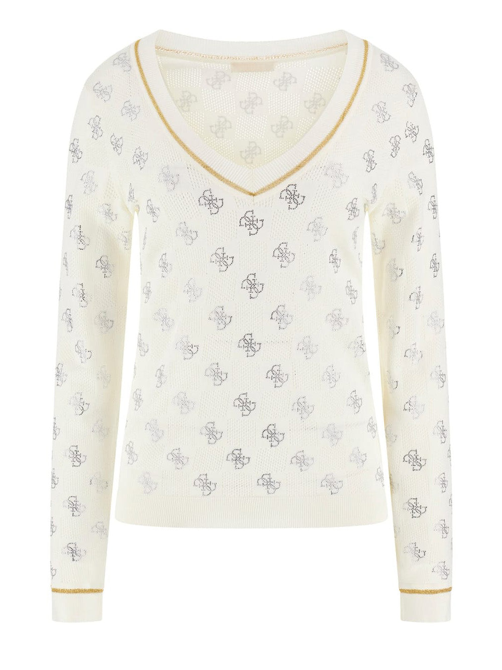 Maglia Guess Rosie 4G da Donna - Bianco