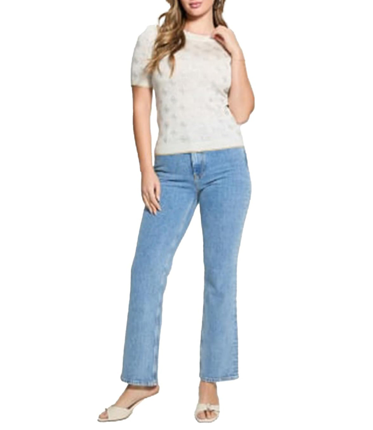 Guess Maglia Donna Mod. W5GR20 Z3D60 G012 Panna Avorio