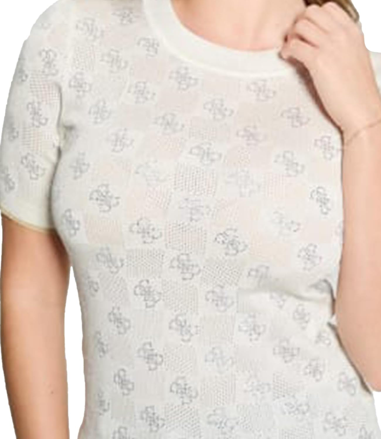 Guess Maglia Donna Mod. W5GR20 Z3D60 G012 Panna Avorio