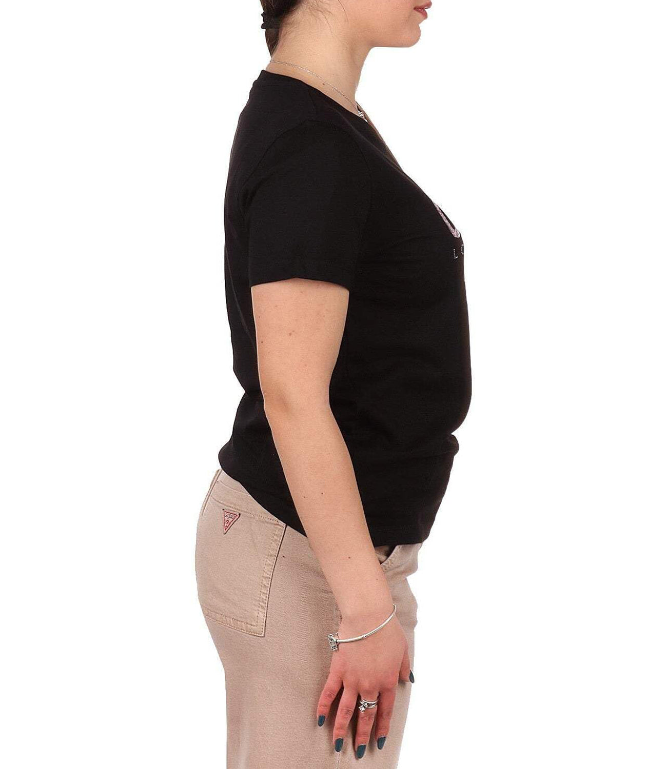 Guess T-shirt Donna Mod. W5RI19 I3Z14 JBLK Nero