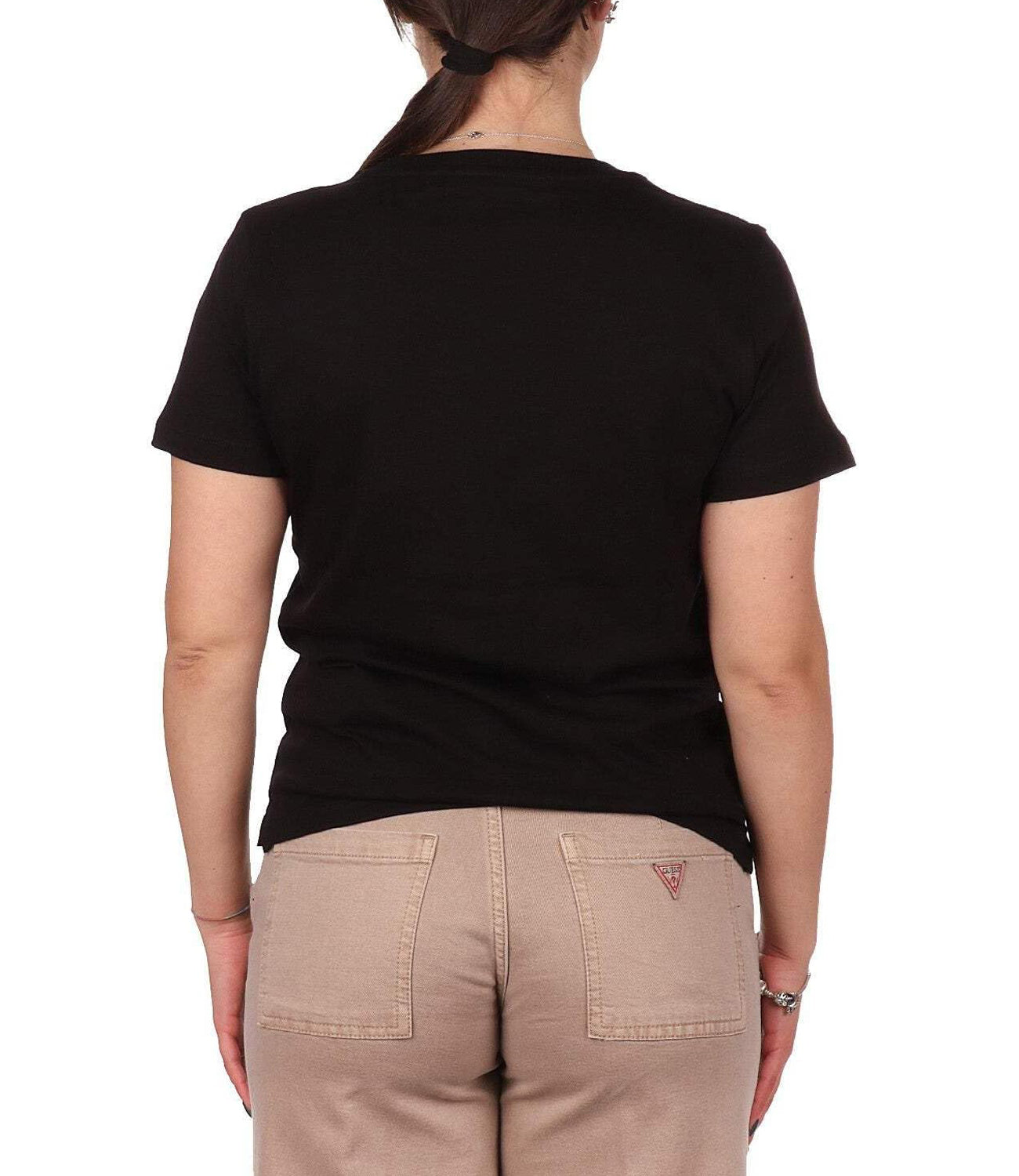 Guess T-shirt Donna Mod. W5RI19 I3Z14 JBLK Nero