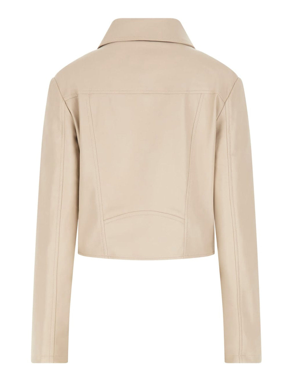 Giubbino di Pelle Guess Clemence Sintetico da Donna - Beige
