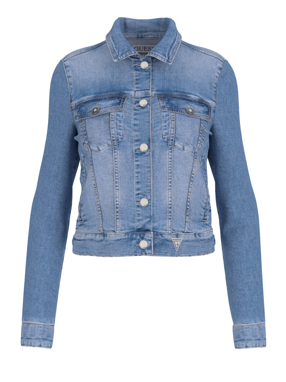 Giubbino di Jeans Guess Delya Trucker da Donna - Denim