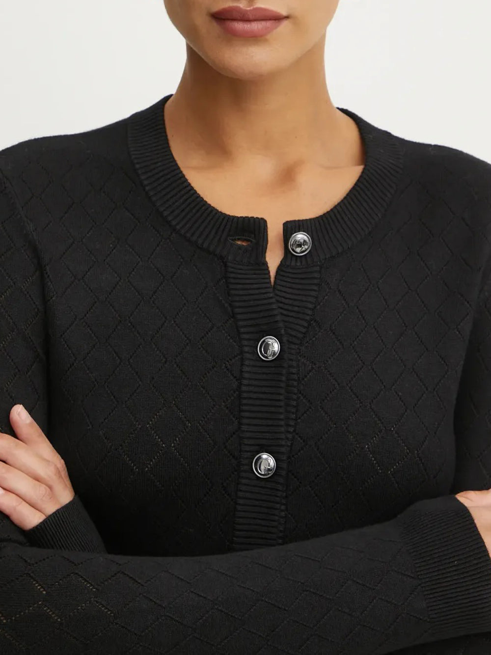 Cardigan Guess Holland da Donna - Nero