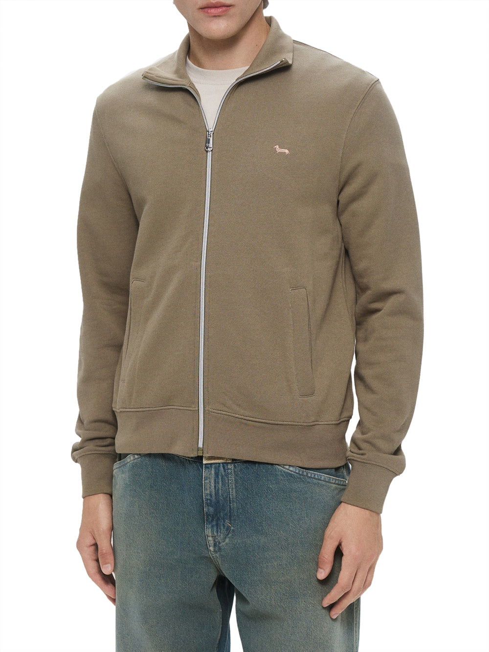 Felpa Zip Harmont & Blaine da Uomo - Verde
