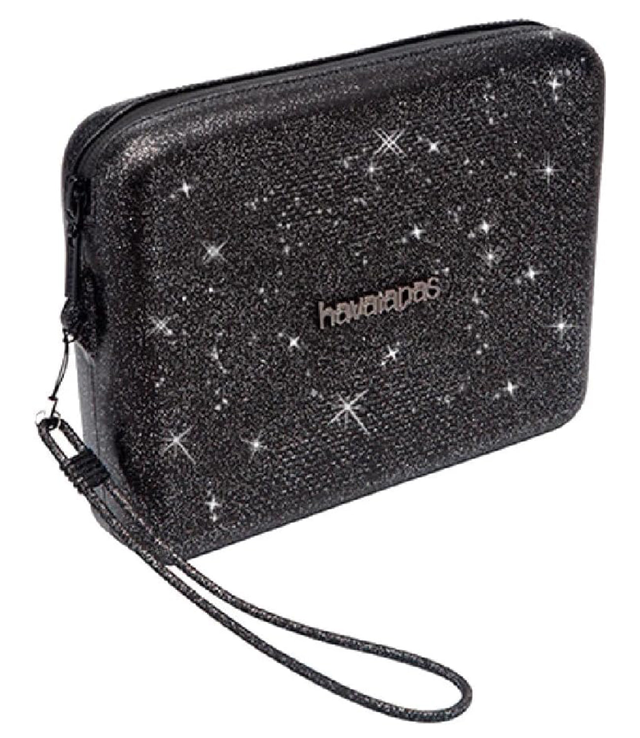 Havaianas Borsa Donna Mod. BEACH NECESSAIRE GLITTER 4147274 0090 Nero
