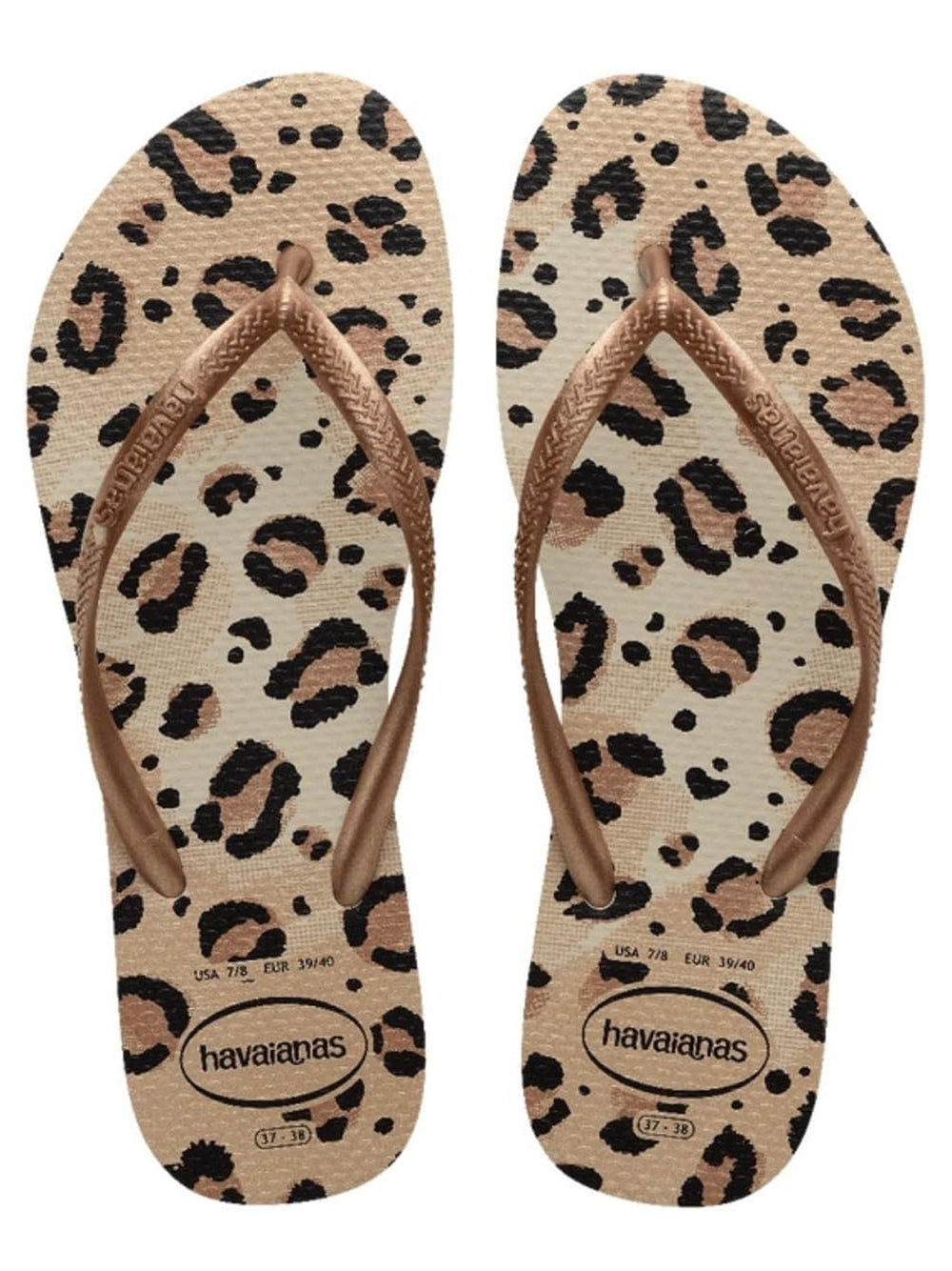 Havaianas Ciabatta Donna Mod. SLIM ANIMALS 4103352 6516 Beige