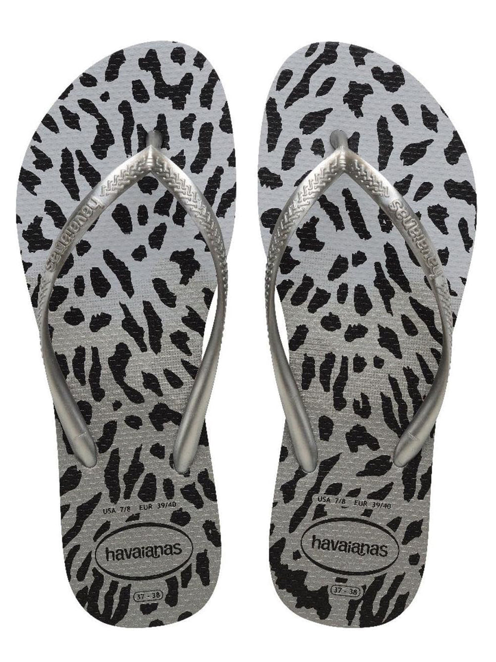 Havaianas Ciabatta Donna Mod. SLIM ANIMALS GREY 4103352 9320 Grigio