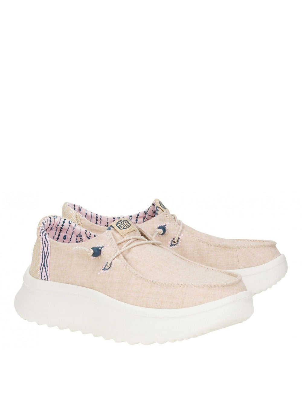 Slip On Hey Dude Wendy Peak Chambray da Donna - Avorio