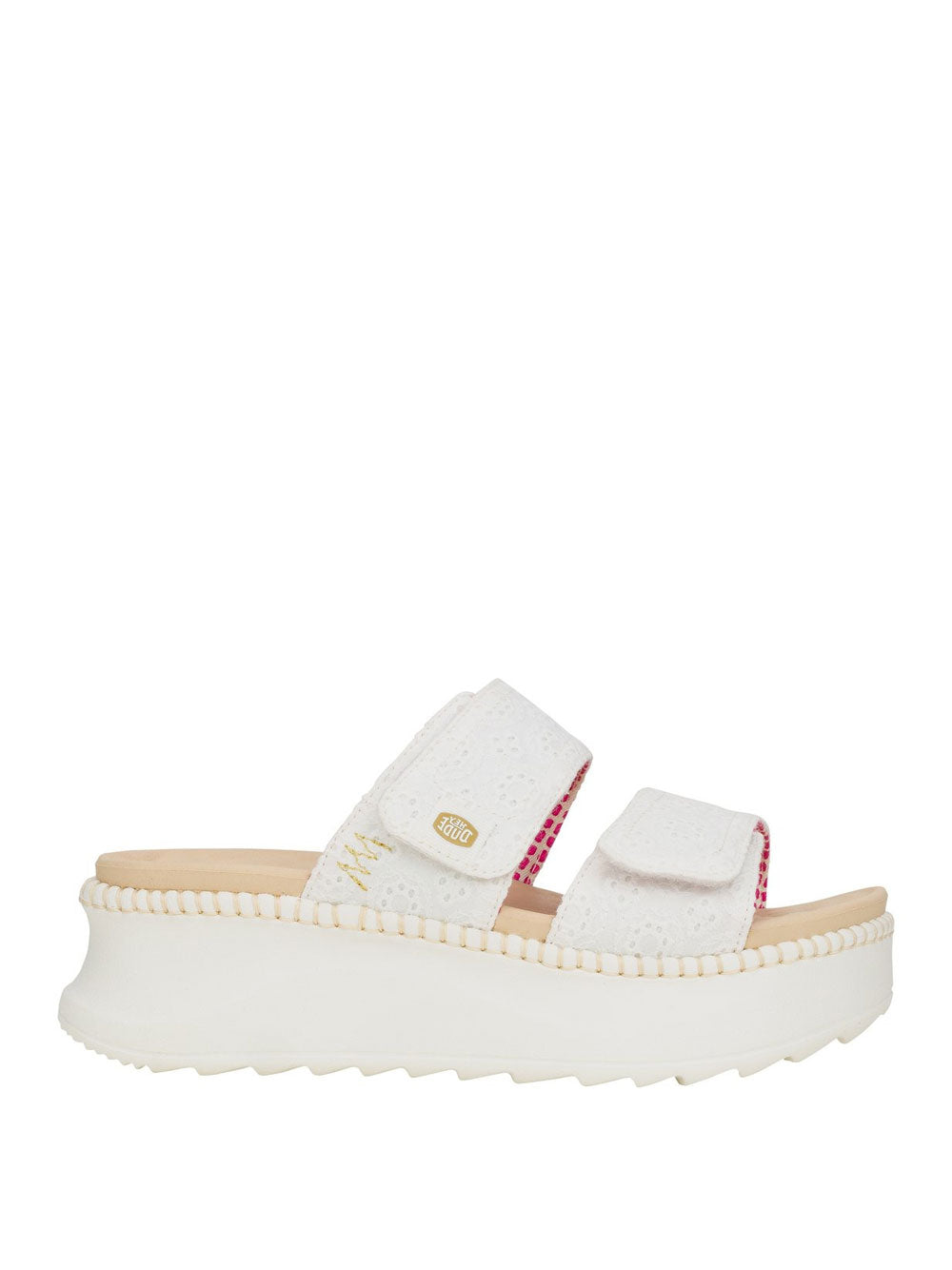Sandalo Basso Hey Dude Delray Slide Eyelet da Donna - Bianco