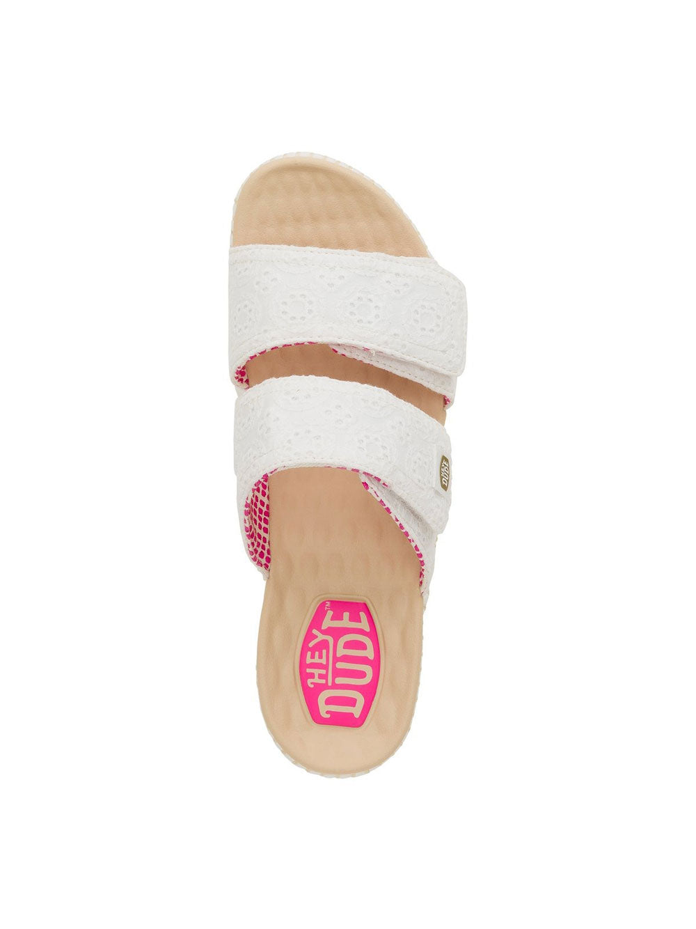 Sandalo Basso Hey Dude Delray Slide Eyelet da Donna - Bianco