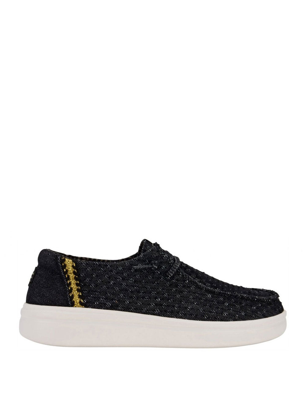 Slip On Hey Dude Wendy Rise Perf Canvas da Donna - Nero