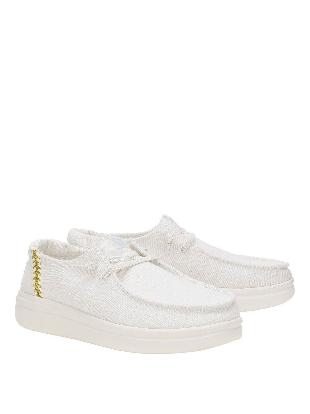 Slip On Hey Dude Wendy Rise Perf Canvas da Donna - Bianco