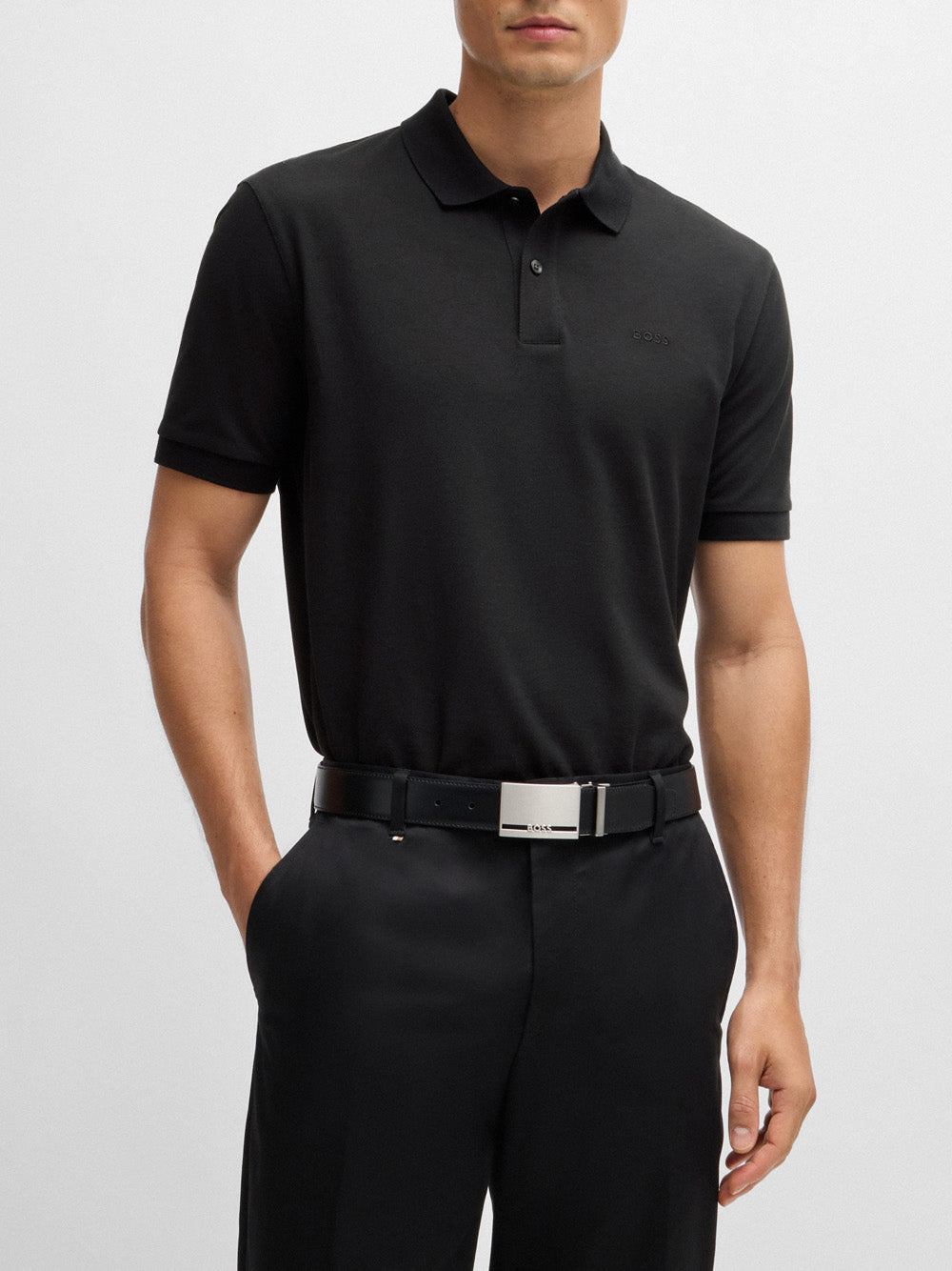 Polo Hugo Boss Pallas da Uomo - Nero