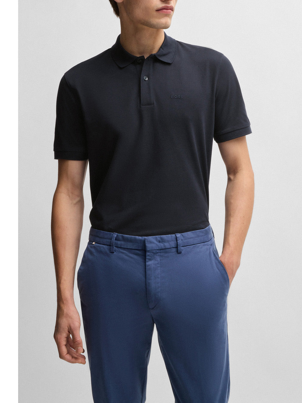 Polo Hugo Boss Pallas da Uomo - Blu