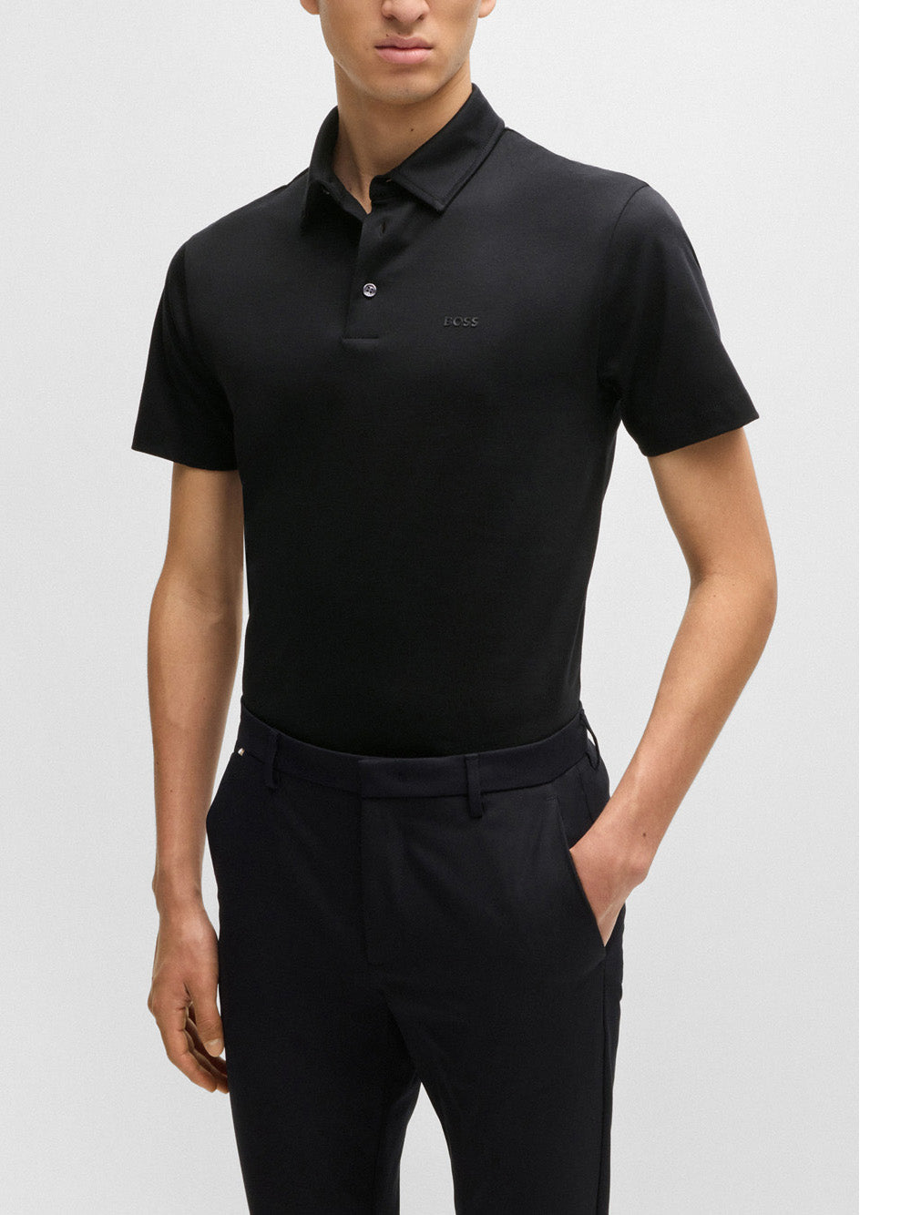 Polo Hugo Boss Palosh da Uomo - Nero