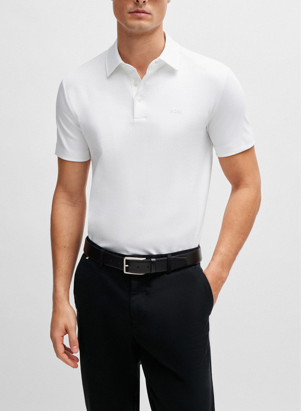 Polo Hugo Boss Palosh da Uomo - Bianco