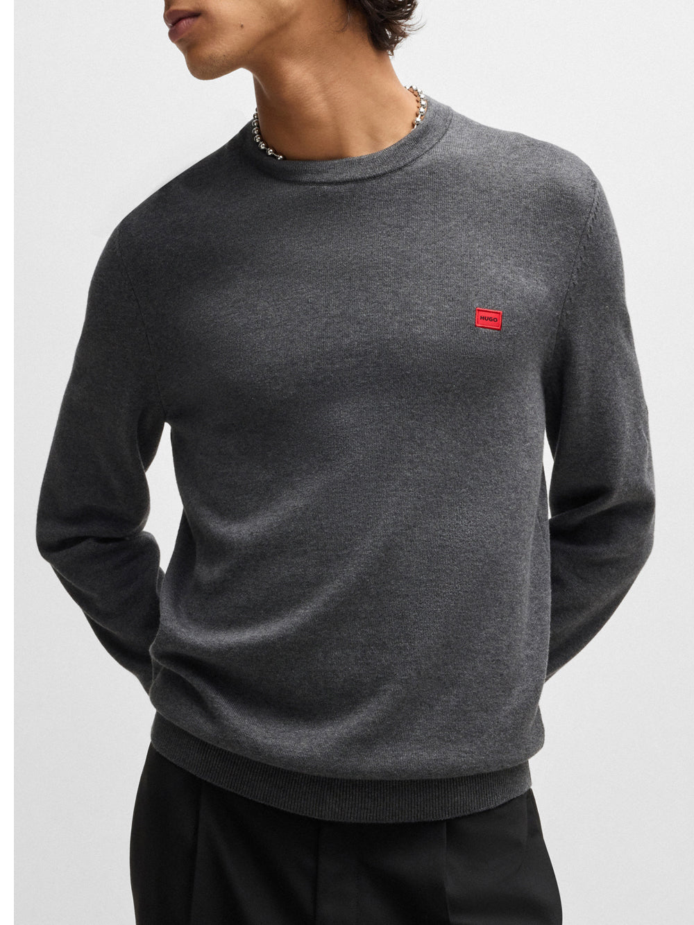 Pullover Hugo Boss San Cassius da Uomo - Grigio