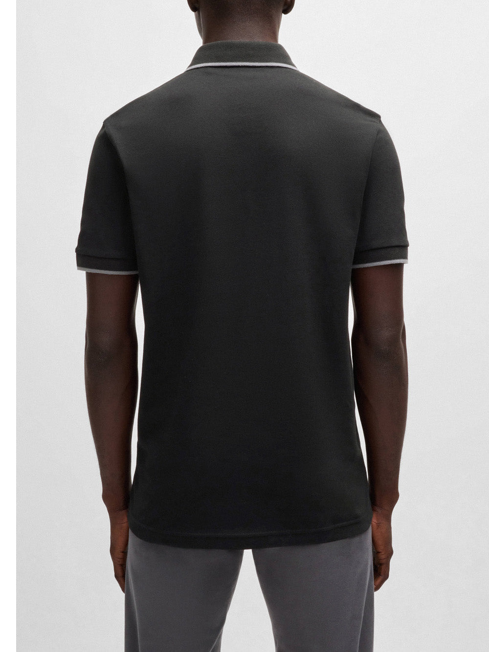 Polo Hugo Boss Passertip da Uomo - Nero