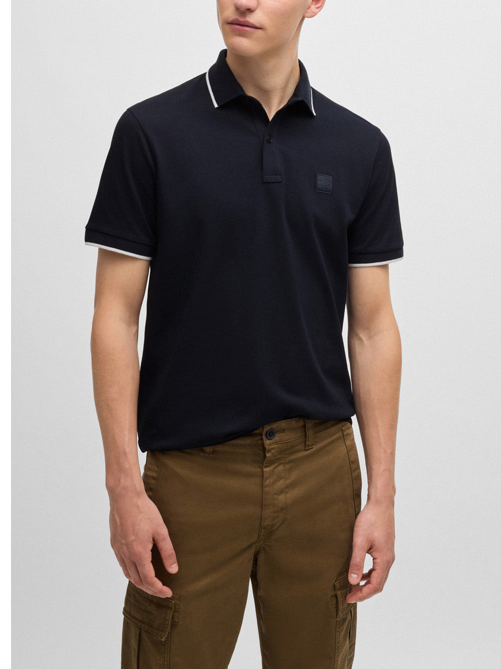 Polo Hugo Boss Passertip da Uomo - Blu