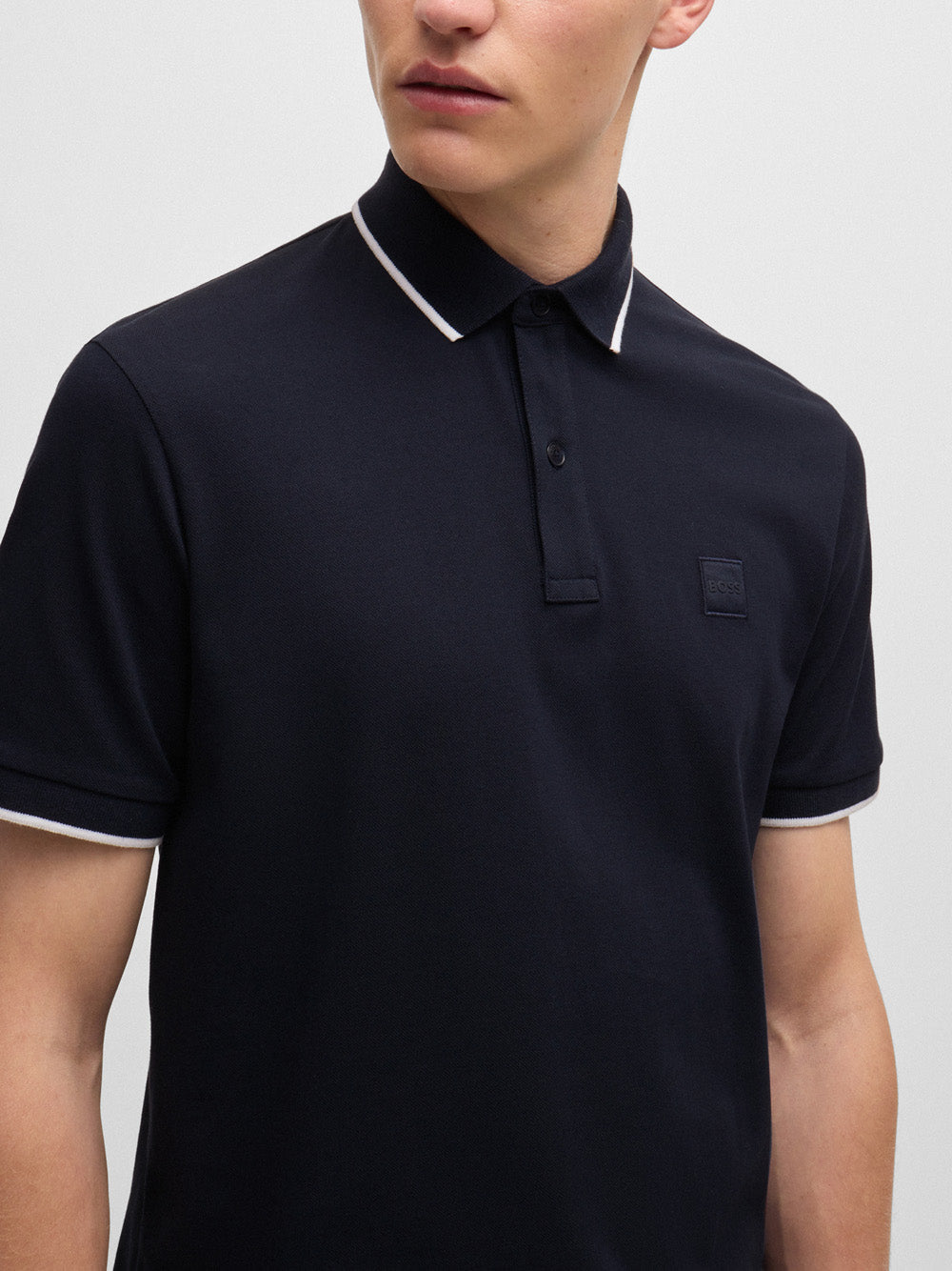 Polo Hugo Boss Passertip da Uomo - Blu