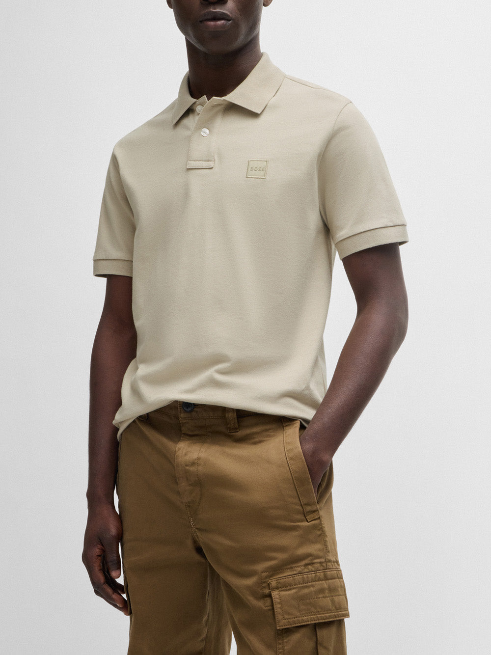Polo Hugo Boss Passenger da Uomo - Beige