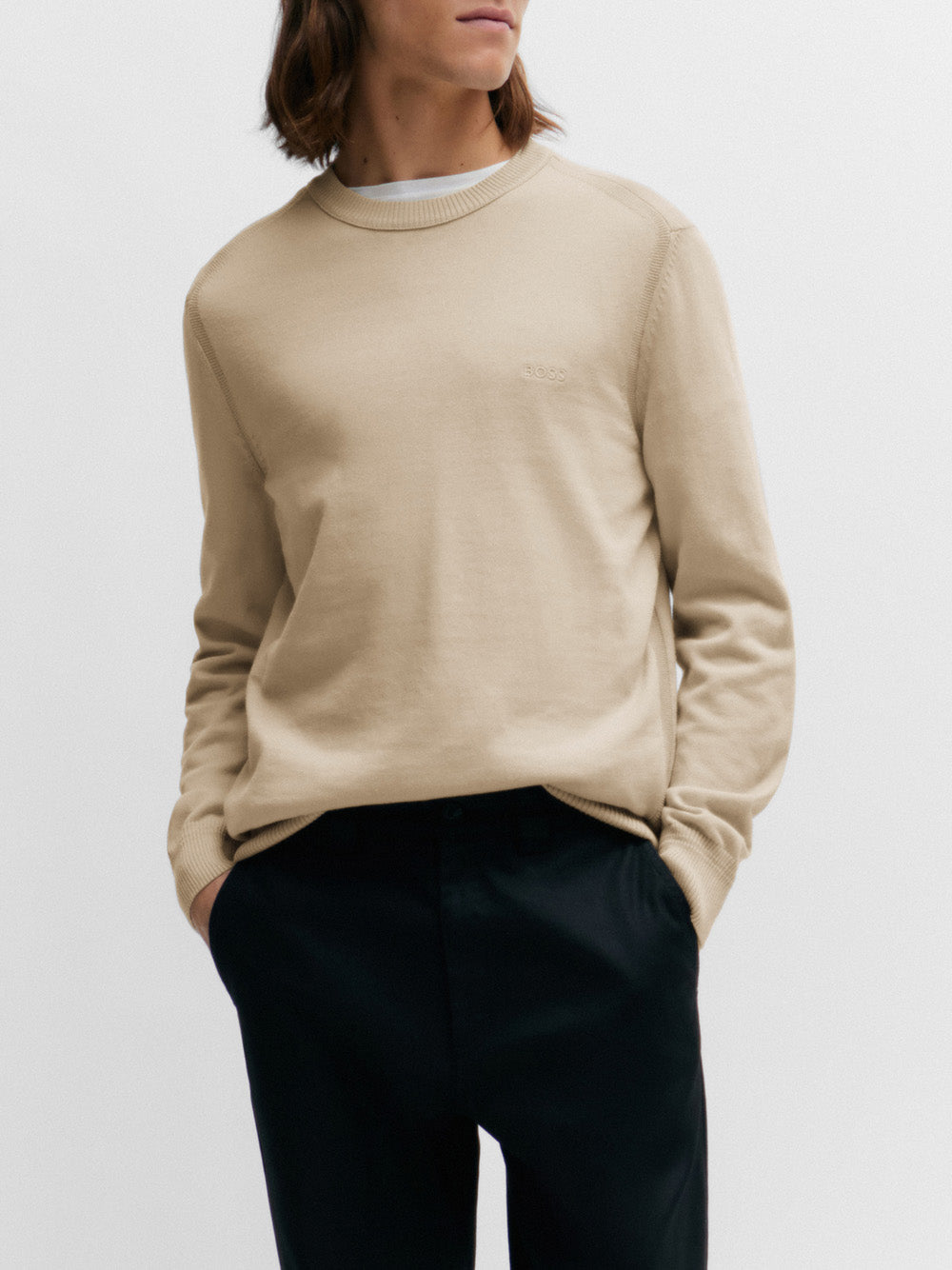 Pullover Hugo Boss Asac da Uomo - Beige