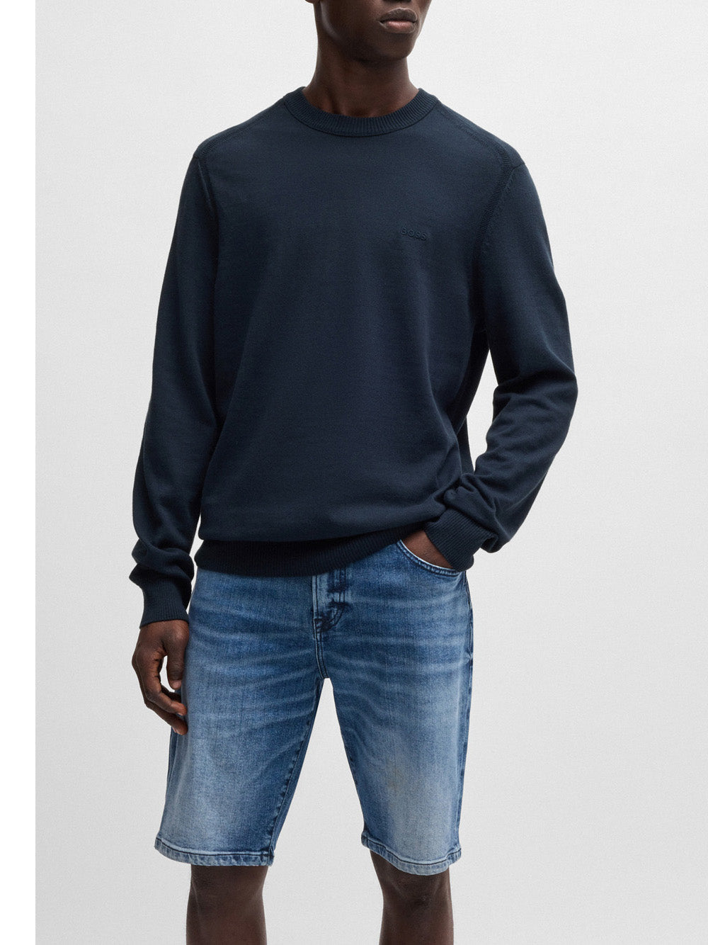 Pullover Hugo Boss Asac da Uomo - Blu