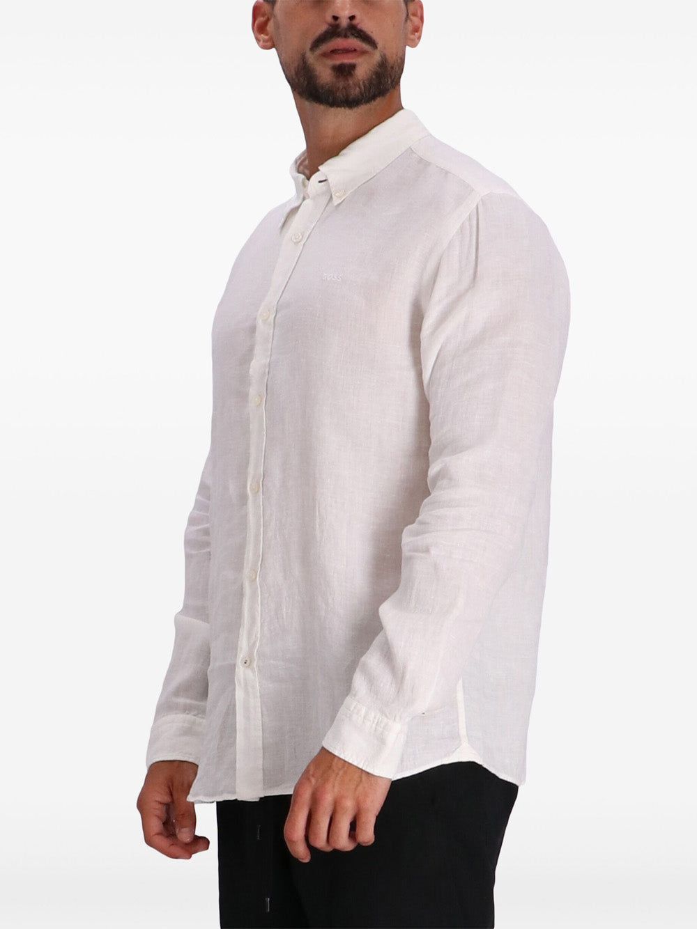 Camicia Casual Hugo Boss Roan da Uomo - Bianco